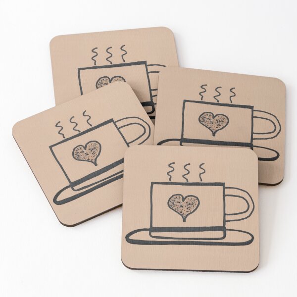 Item preview, Steaming Hot Coffee Cup with Glitter Heart designed and sold by Kristy Carpenter.