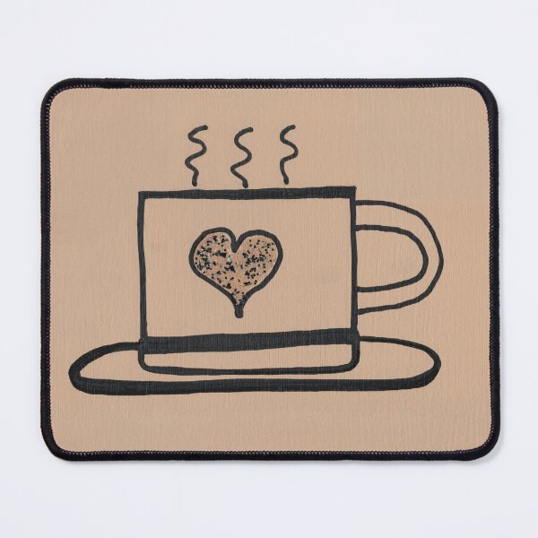 Item preview, Steaming Hot Coffee Cup with Glitter Heart designed and sold by Kristy Carpenter.