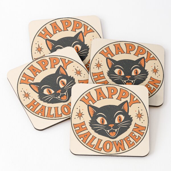 Item preview, Vintage Retro Halloween Black Cat designed and sold by Inspired Life Creative.