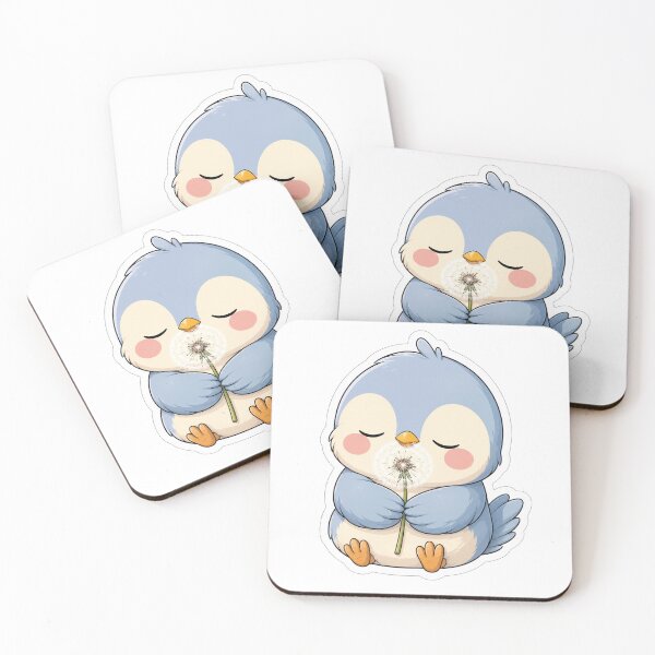 Item preview, Cute Blue Bird Holding Dandelion designed and sold by Owcomm.