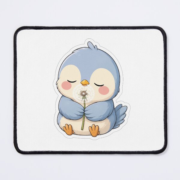 Item preview, Cute Blue Bird Holding Dandelion designed and sold by Owcomm.