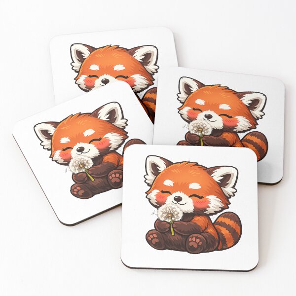 Item preview, Cute Red Panda Holding A Dandelion designed and sold by Owcomm.
