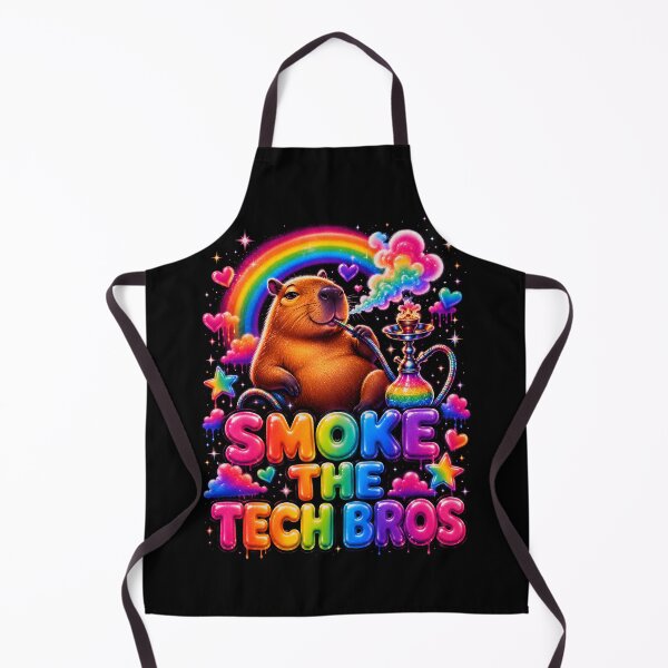 Item preview, Smoke the Tech Bros Rainbow Capybara designed and sold by Victor Shadehorn.