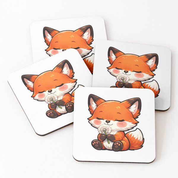 Item preview, Cute Little Fox Holding A Dandelion designed and sold by Owcomm.
