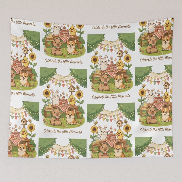 Item preview, Cute Kawaii Friendship Picnic Animals designed and sold by InspiredCreatives.