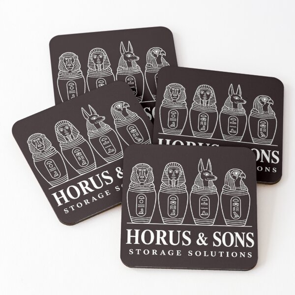 Item preview, Horus & Sons Storage Solutions – Funny Ancient Egyptian Canopic Jars designed and sold by DigishopArte ⭐⭐⭐⭐⭐.