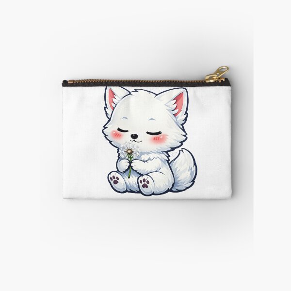Item preview, Cute White Fox Holding A Dandelion designed and sold by Owcomm.
