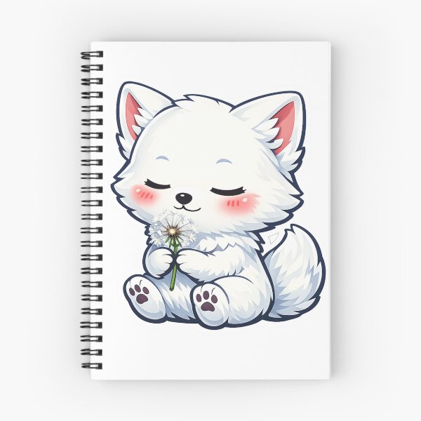 Item preview, Cute White Fox Holding A Dandelion designed and sold by Owcomm.