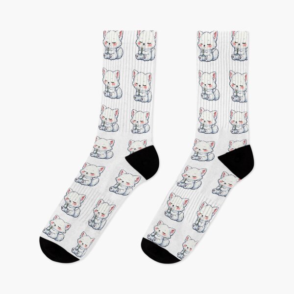 Item preview, Cute White Fox Holding A Dandelion designed and sold by Owcomm.