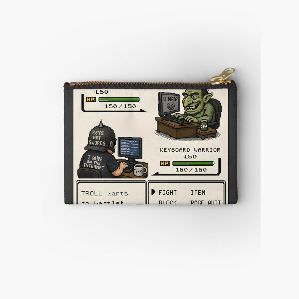 Item preview, Keyboard Warrior vs Troll Retro RPG Gaming Battle Funny Design designed and sold by Hornace88studio.