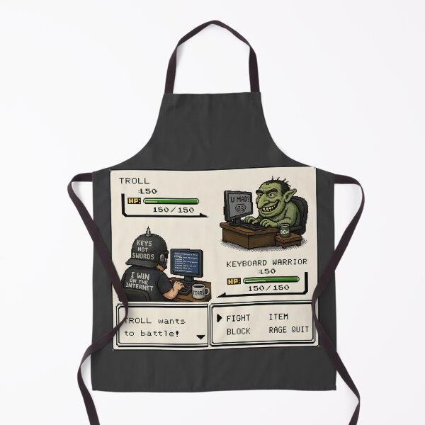 Item preview, Keyboard Warrior vs Troll Retro RPG Gaming Battle Funny Design designed and sold by Hornace88studio.