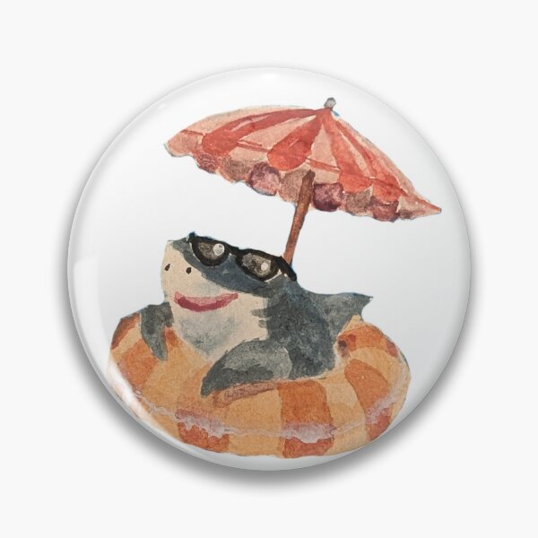 Item preview, Great white shark in a pool floatie designed and sold by The Palmisano Collective .