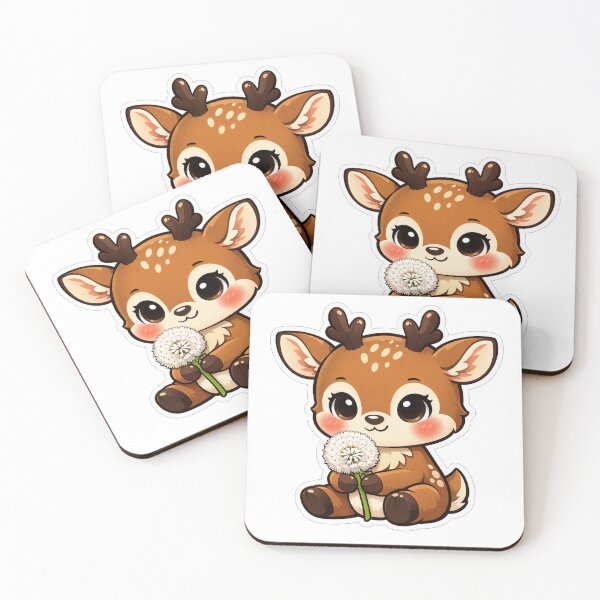 Item preview, Cute Baby Deer Holding A Dandelion designed and sold by Owcomm.