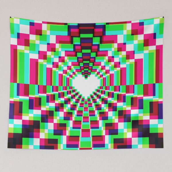 Item preview, Pixel Heart Kaleidoscope -  Synthwave 2 designed and sold by animinimal.