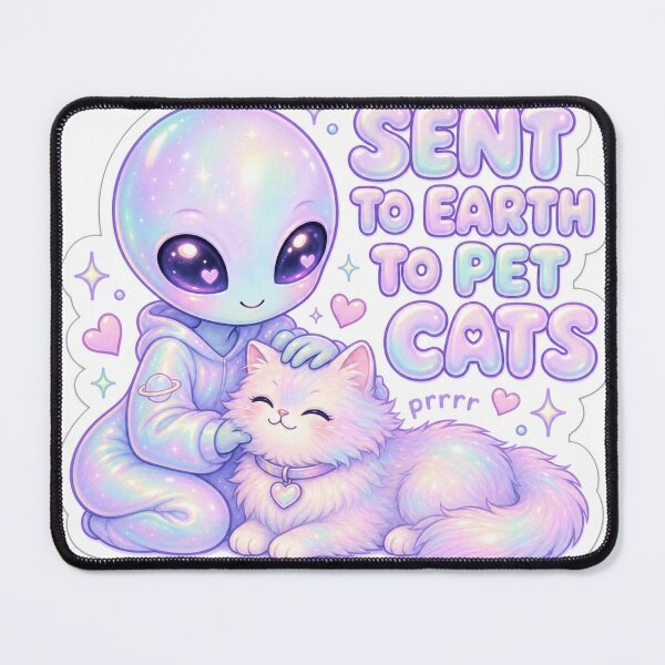 Item preview, Sent to Earth to Pet Cats Sweet Pastel Alien designed and sold by BoosterShop.