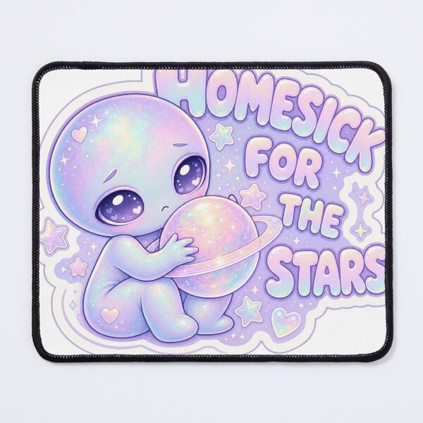 Item preview, Homesick for the Stars Pastel Alien with Planet designed and sold by BoosterShop.