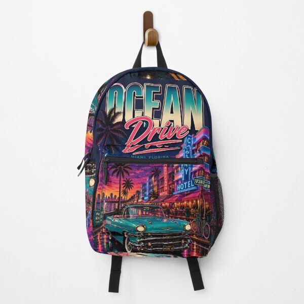 Item preview, Ocean Drive Retro Neon Vintage T-Shirt designed and sold by piketo.