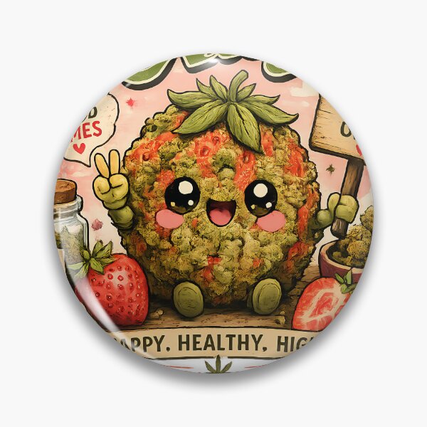 Item preview, Kawaii Strawberry Nug Cannabis Cute Art designed and sold by 91bravo1029.