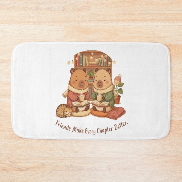 Item preview, Cozy Kawaii Capybara Best Friends Reading Books Friendship Day designed and sold by InspiredCreatives.
