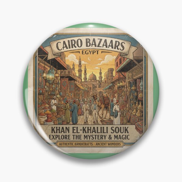 Item preview, cairo Bazaars designed and sold by VintageArtByIda.