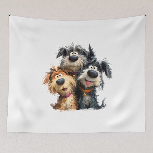 Item preview, Best Mates with Wagging Tails – Puppy Pals designed and sold by TheCanineCanvas.