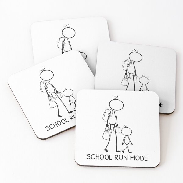 Item preview, Funny School Run Dad Shirt | Back to School Parent Humor | School Run Mode Stick Figure designed and sold by Pebl-Co.