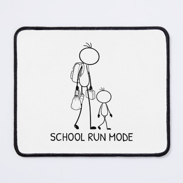 Item preview, Funny School Run Dad Shirt | Back to School Parent Humor | School Run Mode Stick Figure designed and sold by Pebl-Co.