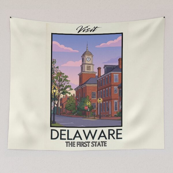 Item preview, Delaware Scenic Vintage Style Travel Advert designed and sold by Dimensionality.