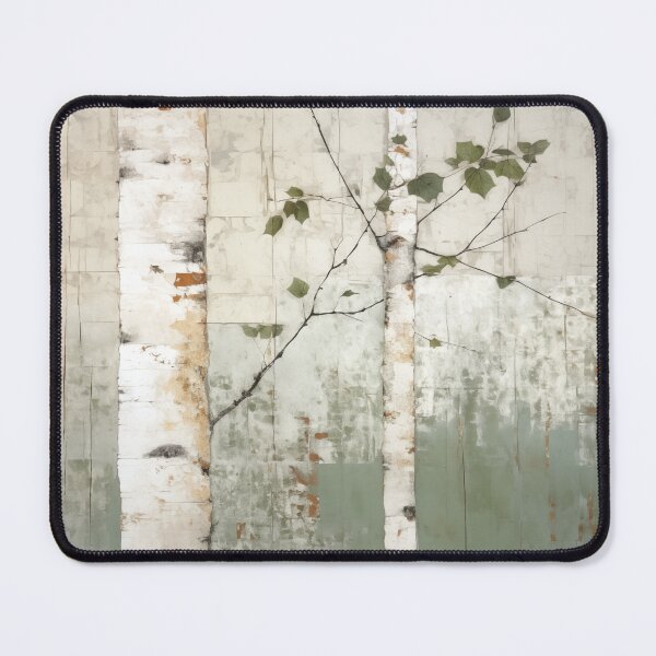 Item preview, Wabi sabi and japandi inspired sage birch trees designed and sold by filigreedigital.