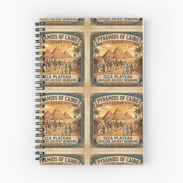 Item preview, Pyramids of Cairo designed and sold by VintageArtByIda.