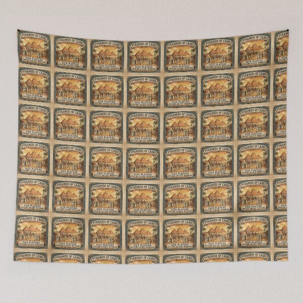Item preview, Pyramids of Cairo designed and sold by VintageArtByIda.