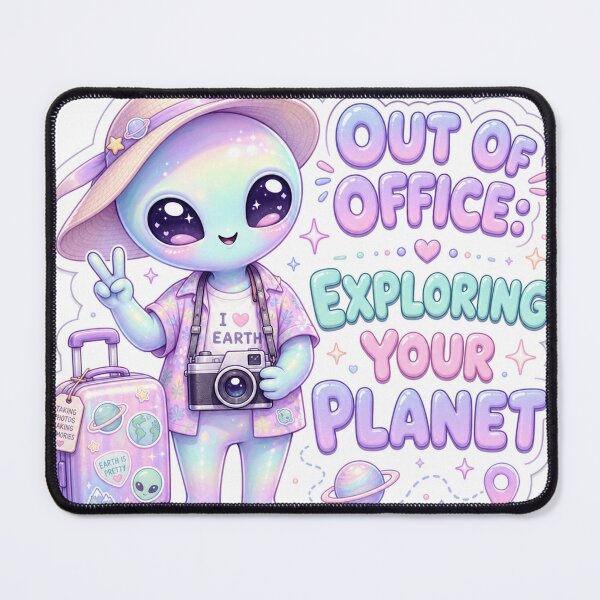 Item preview, Out of Office Exploring Your Planet Tourist Alien designed and sold by BoosterShop.
