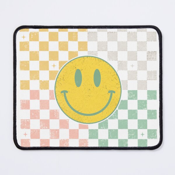 Item preview, Retro Smiley Face Checkerboard – Pastel Groovy Design designed and sold by Vexa Tees.