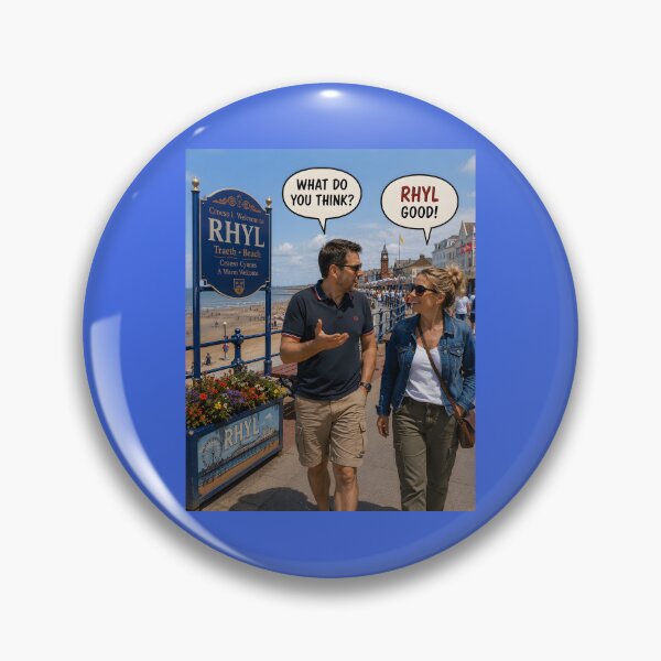 Item preview, Rhyl Good Funny Welsh Place Name Pun Design designed and sold by Hornace88studio.
