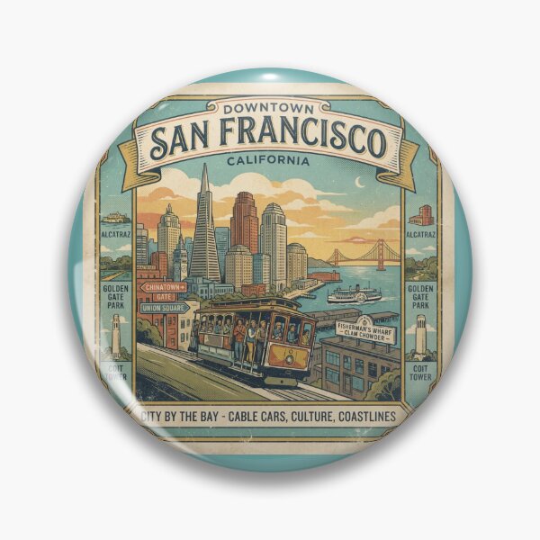 Item preview, San francicsco designed and sold by VintageArtByIda.