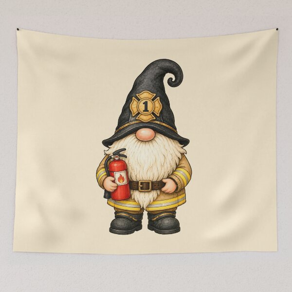 Item preview, Firefighter Gnome Ready for Duty designed and sold by Victor Shadehorn.
