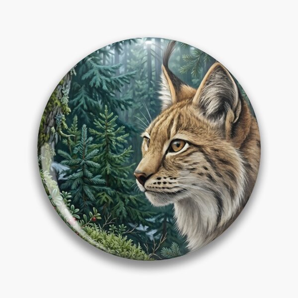 Item preview, Eurasian Lynx in Boreal Forest designed and sold by Eclectic Monkey.