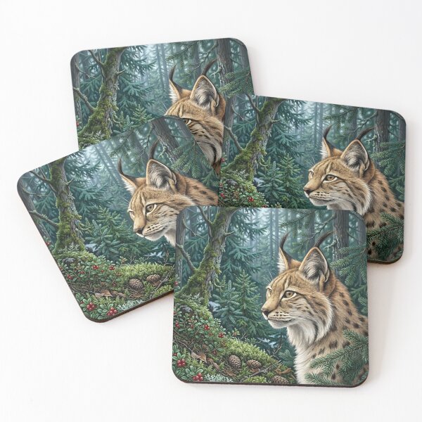 Item preview, Eurasian Lynx in Boreal Forest designed and sold by Eclectic Monkey.
