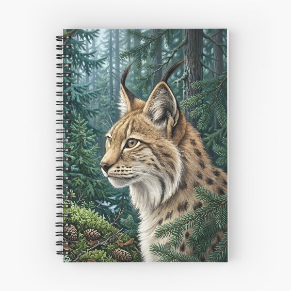 Item preview, Eurasian Lynx in Boreal Forest designed and sold by Eclectic Monkey.