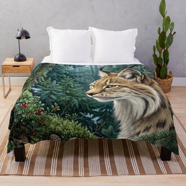 Item preview, Eurasian Lynx in Boreal Forest designed and sold by Eclectic Monkey.