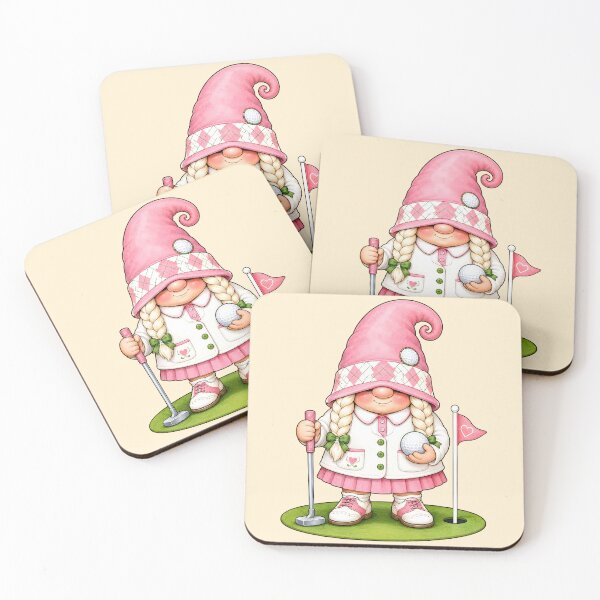Item preview, Pink Fairway Gnome Golfing Charm designed and sold by Victor Shadehorn.