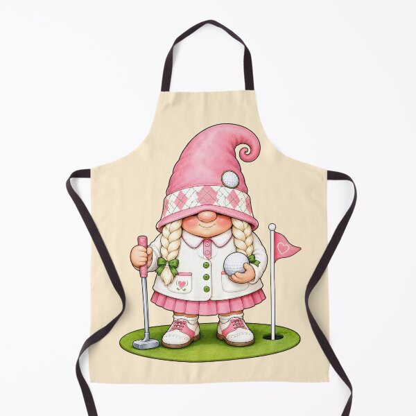 Item preview, Pink Fairway Gnome Golfing Charm designed and sold by Victor Shadehorn.