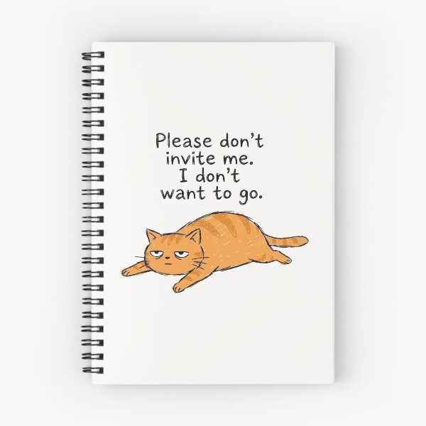Item preview, Introverted Lazy Orange Cat Please Don't Invite Me designed and sold by Vanilla-Girl.