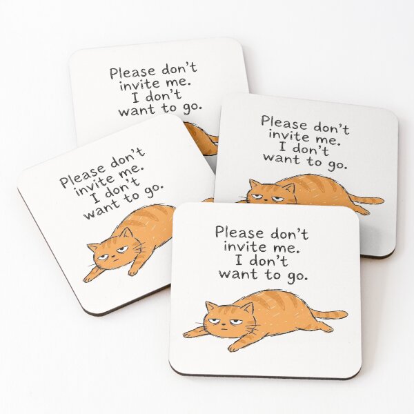Item preview, Introverted Lazy Orange Cat Please Don't Invite Me designed and sold by Vanilla-Girl.