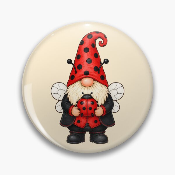 Item preview, Ladybug Gnome Garden Guardian designed and sold by Victor Shadehorn.
