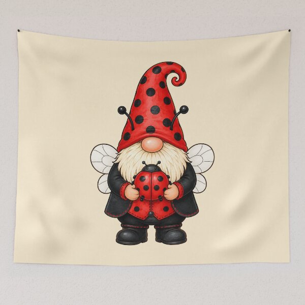 Item preview, Ladybug Gnome Garden Guardian designed and sold by Victor Shadehorn.