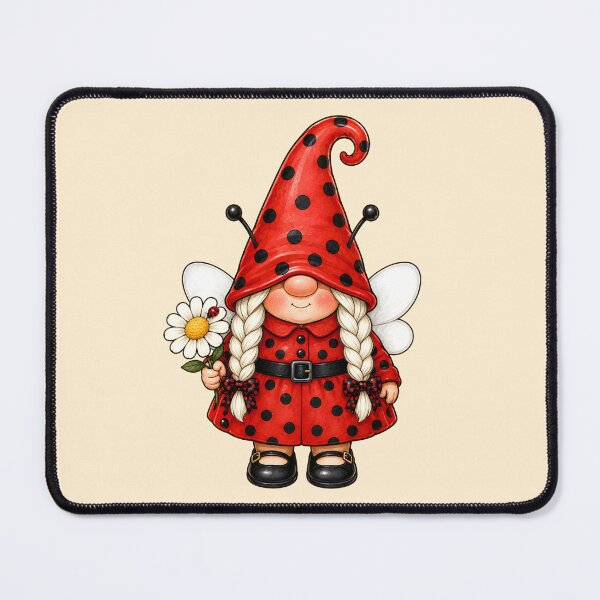 Item preview, Ladybug Gnome with Daisy Garden Charm designed and sold by Victor Shadehorn.