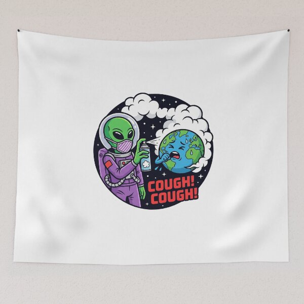 Item preview, Earth Smells Bad Funny Alien Air Freshener War Humor T-Shirt designed and sold by fowzi shokri.