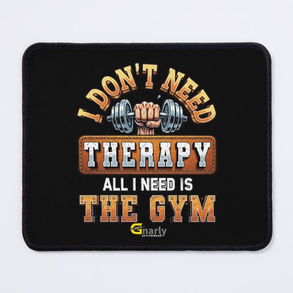 Item preview, The Gym Is My Therapy — Bold Workout Tee designed and sold by Gnarly360.