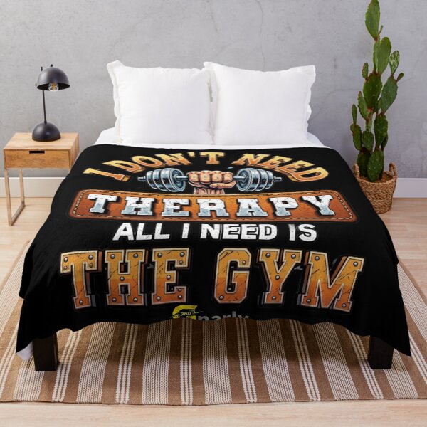Item preview, The Gym Is My Therapy — Bold Workout Tee designed and sold by Gnarly360.